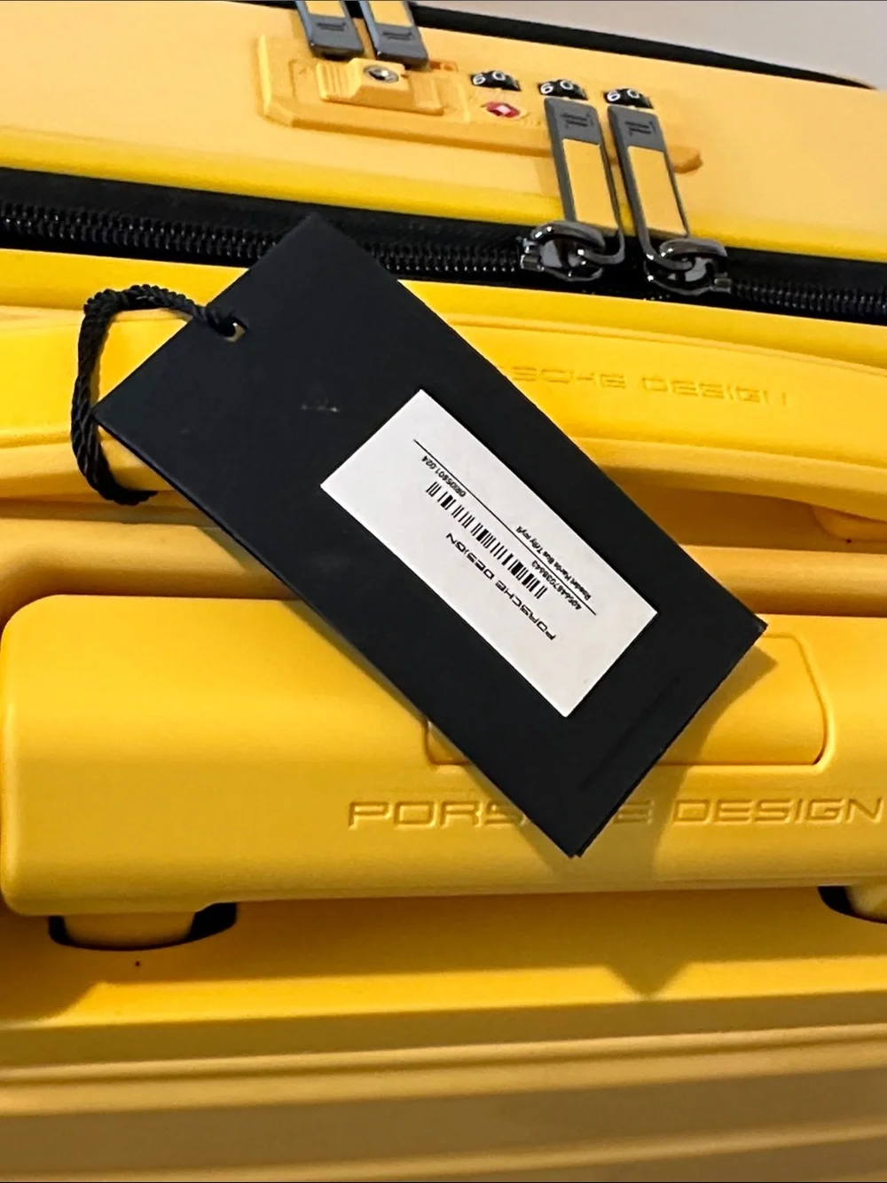 NEW! Porsche Design Signal Yellow Hard Shell Carry On with Front Sleeve